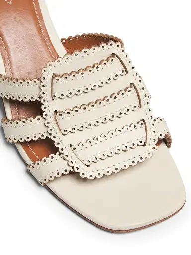 Zimmermann Women's Goldie 65MM Scalloped Leather Sandals - Macadamia | Thumbnail 5 Zimmermann Women's Goldie 65MM Scalloped Leather Sandals - Macadamia | Thumbnail 5
