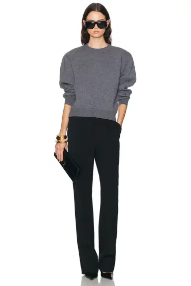 RÓHE Statement Shoulder Crewneck Sweater | Thumbnail 4 RÓHE Statement Shoulder Crewneck Sweater | Thumbnail 4