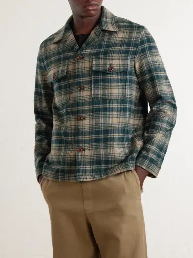Hartford Checked Wool-Blend Overshirt - Men | Thumbnail 3 Hartford Checked Wool-Blend Overshirt - Men | Thumbnail 3