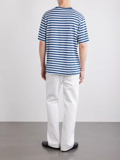 Burberry Ryan Logo-Embroidered Striped Cotton-Blend Jersey T-Shirt - Men | Thumbnail 4 Burberry Ryan Logo-Embroidered Striped Cotton-Blend Jersey T-Shirt - Men | Thumbnail 4