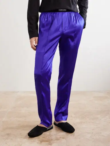 Tom Ford Silk-Blend Satin Pyjama Trousers - Men | Thumbnail 3 Tom Ford Silk-Blend Satin Pyjama Trousers - Men | Thumbnail 3