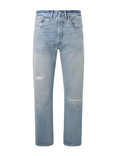 RRL Straight-Leg Logo-Embroidered Distressed Jeans - Men | Thumbnail 1 RRL Straight-Leg Logo-Embroidered Distressed Jeans - Men | Thumbnail 1