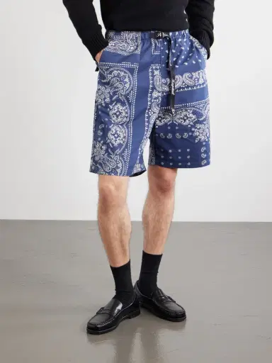KAPITAL Easy Straight-Leg Belted Bandana-Print Cotton Shorts - Men | Thumbnail 3 KAPITAL Easy Straight-Leg Belted Bandana-Print Cotton Shorts - Men | Thumbnail 3