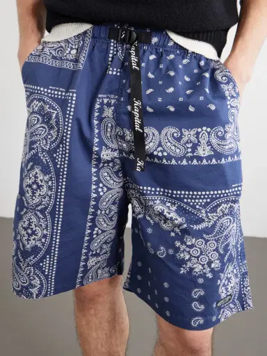 KAPITAL Easy Straight-Leg Belted Bandana-Print Cotton Shorts - Men | Thumbnail 5 KAPITAL Easy Straight-Leg Belted Bandana-Print Cotton Shorts - Men | Thumbnail 5