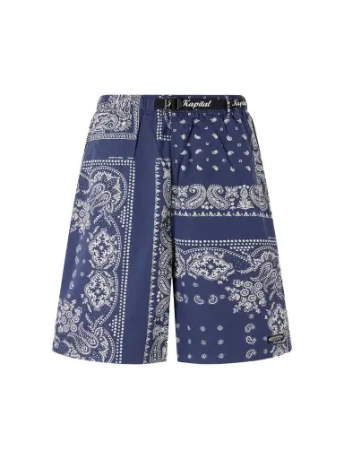 KAPITAL Easy Straight-Leg Belted Bandana-Print Cotton Shorts - Men | Thumbnail 1 KAPITAL Easy Straight-Leg Belted Bandana-Print Cotton Shorts - Men | Thumbnail 1