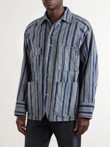 KAPITAL Cactus Striped Cotton-Kasuri Jacket - Men | Thumbnail 3 KAPITAL Cactus Striped Cotton-Kasuri Jacket - Men | Thumbnail 3