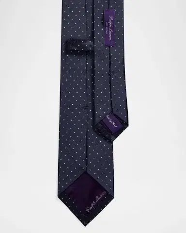 Ralph Lauren Purple Label Men 's Dot Silk Tie | Thumbnail 2 Ralph Lauren Purple Label Men 's Dot Silk Tie | Thumbnail 2