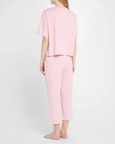 Skin Cali and Carlyn Cropped Pima Cotton Pajama Set | Thumbnail 3 Skin Cali and Carlyn Cropped Pima Cotton Pajama Set | Thumbnail 3