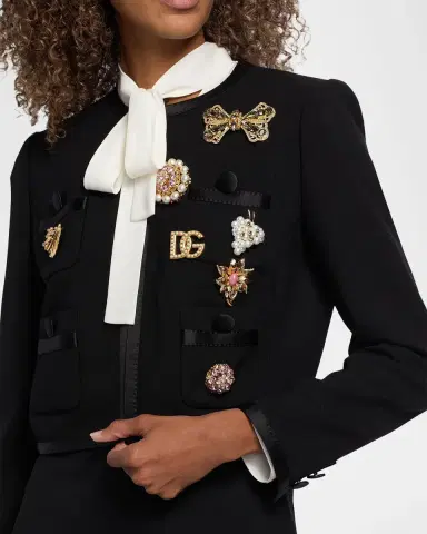 Dolce & Gabbana Embellished Virgin Wool-Blend Jacket | Thumbnail 5 Dolce & Gabbana Embellished Virgin Wool-Blend Jacket | Thumbnail 5