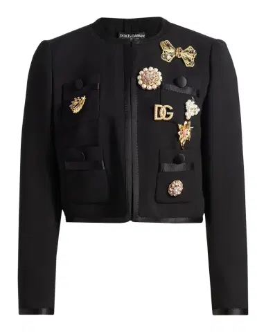 Dolce & Gabbana Embellished Virgin Wool-Blend Jacket | Thumbnail 1 Dolce & Gabbana Embellished Virgin Wool-Blend Jacket | Thumbnail 1