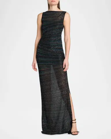 Missoni Metallic Striped Knit Gown | Thumbnail 2 Missoni Metallic Striped Knit Gown | Thumbnail 2