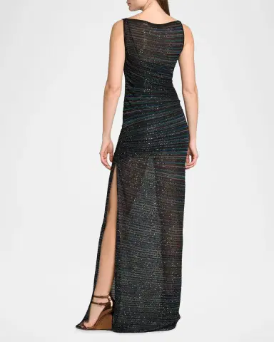 Missoni Metallic Striped Knit Gown | Thumbnail 3 Missoni Metallic Striped Knit Gown | Thumbnail 3