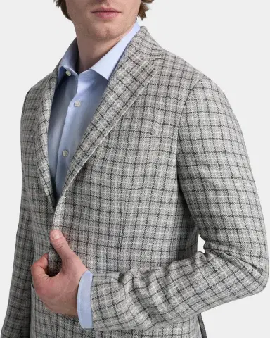 Sartorio Men's Plaid Linen-Blend Sport Coat | Thumbnail 5 Sartorio Men's Plaid Linen-Blend Sport Coat | Thumbnail 5