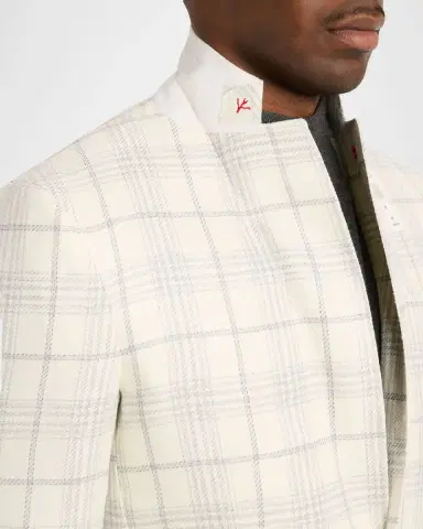 Isaia Men 's Plaid Wool Single-Breasted Sport Coat | Thumbnail 7 Isaia Men 's Plaid Wool Single-Breasted Sport Coat | Thumbnail 7