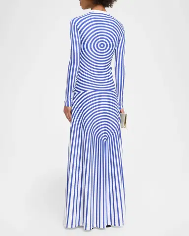 Jean Paul Gaultier Target Print Jersey Long-Sleeve Maxi Dress | Thumbnail 3 Jean Paul Gaultier Target Print Jersey Long-Sleeve Maxi Dress | Thumbnail 3