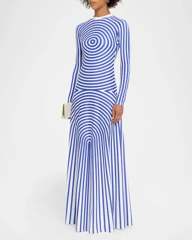 Jean Paul Gaultier Target Print Jersey Long-Sleeve Maxi Dress | Thumbnail 4 Jean Paul Gaultier Target Print Jersey Long-Sleeve Maxi Dress | Thumbnail 4