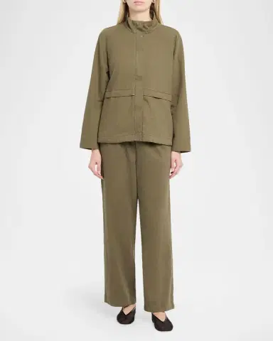 Eileen Fisher Organic Cotton-Linen Straight Pants | Thumbnail 2 Eileen Fisher Organic Cotton-Linen Straight Pants | Thumbnail 2