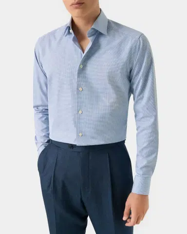 Eton Men's Signature Twill Micro-Pattern Dress Shirt | Thumbnail 4 Eton Men's Signature Twill Micro-Pattern Dress Shirt | Thumbnail 4