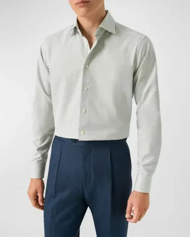 Eton Men's Signature Twill Micro-Pattern Dress Shirt | Thumbnail 4 Eton Men's Signature Twill Micro-Pattern Dress Shirt | Thumbnail 4