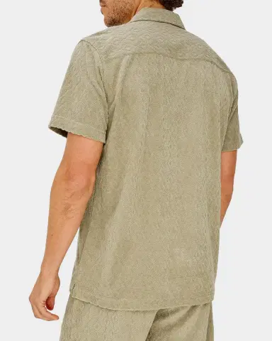 RAILS Men's Maverick Terry Diamond-Jacquard Camp Shirt | Thumbnail 3 RAILS Men's Maverick Terry Diamond-Jacquard Camp Shirt | Thumbnail 3