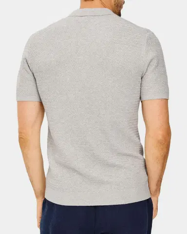 RAILS Men's Nathan Textured Cotton-Cashmere Polo Shirt | Thumbnail 3 RAILS Men's Nathan Textured Cotton-Cashmere Polo Shirt | Thumbnail 3