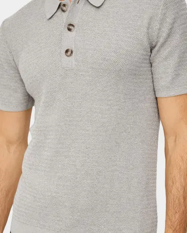 RAILS Men's Nathan Textured Cotton-Cashmere Polo Shirt | Thumbnail 5 RAILS Men's Nathan Textured Cotton-Cashmere Polo Shirt | Thumbnail 5