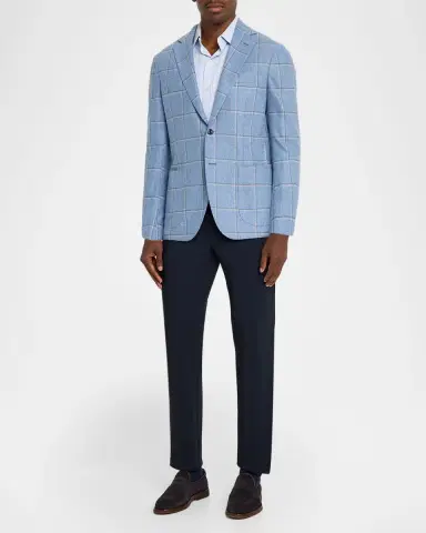 Sartorio Men's Wool and Cashmere Plaid Single-Breasted Sport Coat | Thumbnail 2 Sartorio Men's Wool and Cashmere Plaid Single-Breasted Sport Coat | Thumbnail 2