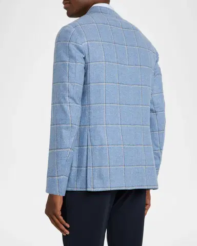 Sartorio Men's Wool and Cashmere Plaid Single-Breasted Sport Coat | Thumbnail 3 Sartorio Men's Wool and Cashmere Plaid Single-Breasted Sport Coat | Thumbnail 3