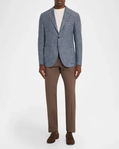 Sartorio Men's Wool and Silk Houndstooth Single-Breasted Sport Coat | Thumbnail 2 Sartorio Men's Wool and Silk Houndstooth Single-Breasted Sport Coat | Thumbnail 2
