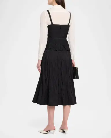 Jason Wu Collection Sleeveless Floral Embroidered Peplum Midi Dress | Thumbnail 3 Jason Wu Collection Sleeveless Floral Embroidered Peplum Midi Dress | Thumbnail 3