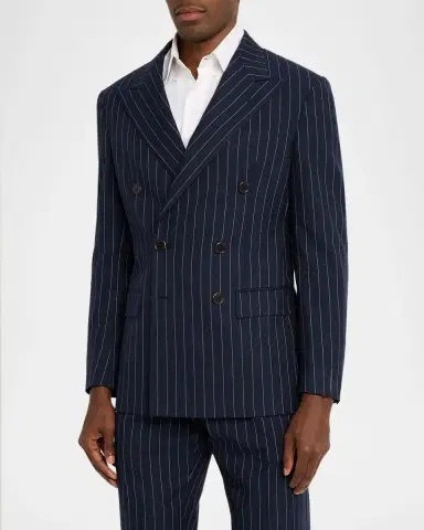 Polo Ralph Lauren Men's Narrow Pinstripe Double-Breasted Sport Coat | Thumbnail 4 Polo Ralph Lauren Men's Narrow Pinstripe Double-Breasted Sport Coat | Thumbnail 4