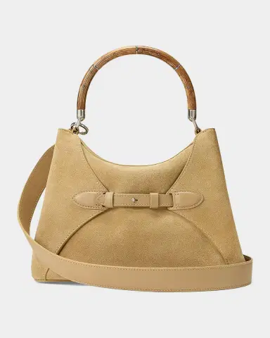 Ralph Lauren Collection Suede Wood Top Handle Bag | Thumbnail 3 Ralph Lauren Collection Suede Wood Top Handle Bag | Thumbnail 3