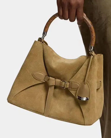 Ralph Lauren Collection Suede Wood Top Handle Bag | Thumbnail 7 Ralph Lauren Collection Suede Wood Top Handle Bag | Thumbnail 7