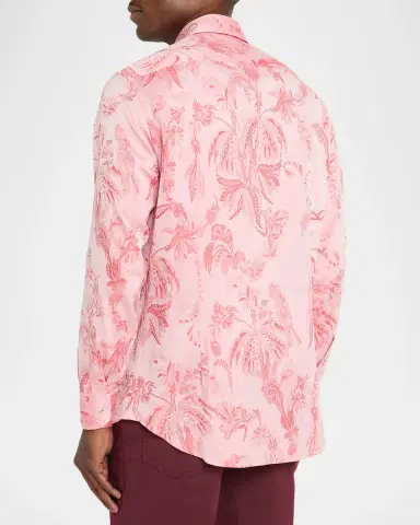 Etro Men 's Cotton Tonal Paisley Button-Down Shirt | Thumbnail 3 Etro Men 's Cotton Tonal Paisley Button-Down Shirt | Thumbnail 3