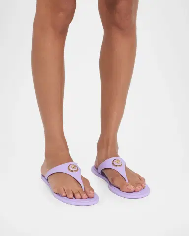 Versace Alia Medusa Rubber Thong Sandals | Thumbnail 2 Versace Alia Medusa Rubber Thong Sandals | Thumbnail 2