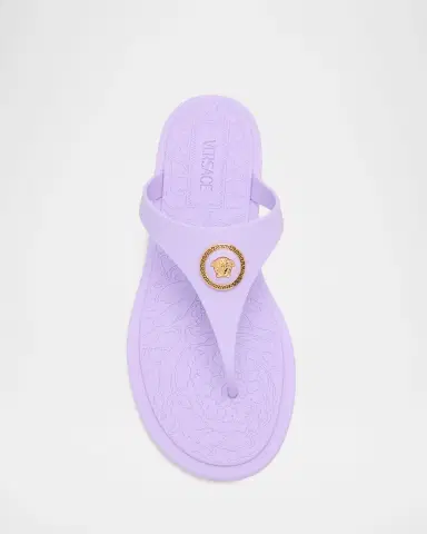 Versace Alia Medusa Rubber Thong Sandals | Thumbnail 6 Versace Alia Medusa Rubber Thong Sandals | Thumbnail 6
