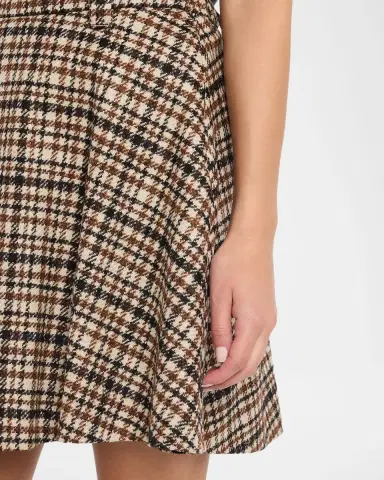 Brunello Cucinelli Checked Wool-Alpaca Mini Circle Skirt | Thumbnail 5 Brunello Cucinelli Checked Wool-Alpaca Mini Circle Skirt | Thumbnail 5