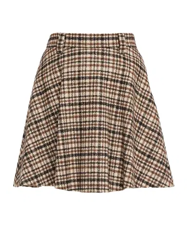 Brunello Cucinelli Checked Wool-Alpaca Mini Circle Skirt | Thumbnail 1 Brunello Cucinelli Checked Wool-Alpaca Mini Circle Skirt | Thumbnail 1