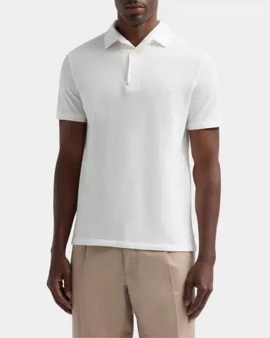 Isaia Men 's Cotton Piqué Polo Shirt | Thumbnail 4 Isaia Men 's Cotton Piqué Polo Shirt | Thumbnail 4