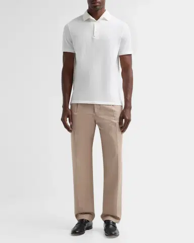 Isaia Men 's Cotton Piqué Polo Shirt | Thumbnail 2 Isaia Men 's Cotton Piqué Polo Shirt | Thumbnail 2