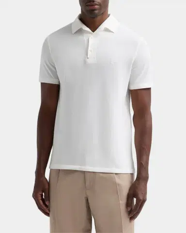 Isaia Men 's Cotton Piqué Polo Shirt | Thumbnail 5 Isaia Men 's Cotton Piqué Polo Shirt | Thumbnail 5