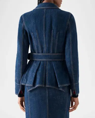Akris punto Brushed Denim Jacket | Thumbnail 3 Akris punto Brushed Denim Jacket | Thumbnail 3