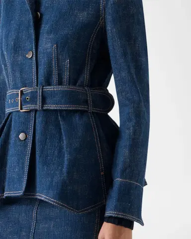 Akris punto Brushed Denim Jacket | Thumbnail 5 Akris punto Brushed Denim Jacket | Thumbnail 5