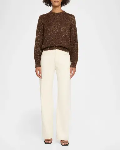 Brunello Cucinelli Diamante Wool Crewneck Sweater | Thumbnail 2 Brunello Cucinelli Diamante Wool Crewneck Sweater | Thumbnail 2