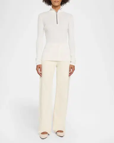 Brunello Cucinelli Turtleneck Monili Zip Wool-Cashmere Sweater | Thumbnail 2 Brunello Cucinelli Turtleneck Monili Zip Wool-Cashmere Sweater | Thumbnail 2
