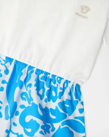 Versace Girl's Logo Jersey & Cotton-Poplin Dress, Size 4-14 | Thumbnail 3 Versace Girl's Logo Jersey & Cotton-Poplin Dress, Size 4-14 | Thumbnail 3