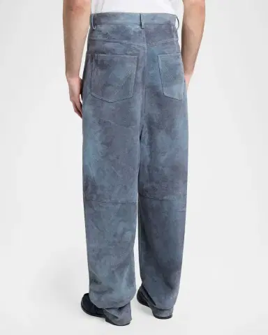 Bottega Veneta Men's Cloudy Tapered Fit Suede Trousers | Thumbnail 3 Bottega Veneta Men's Cloudy Tapered Fit Suede Trousers | Thumbnail 3
