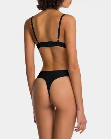 Wolford Beauty Cotton Striped Mid-Rise Thong | Thumbnail 2 Wolford Beauty Cotton Striped Mid-Rise Thong | Thumbnail 2