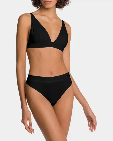 Wolford Beauty Cotton Striped Mid-Rise Thong | Thumbnail 3 Wolford Beauty Cotton Striped Mid-Rise Thong | Thumbnail 3