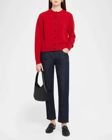 Róhe Classic Crewneck Wool Cardigan | Thumbnail 2 Róhe Classic Crewneck Wool Cardigan | Thumbnail 2
